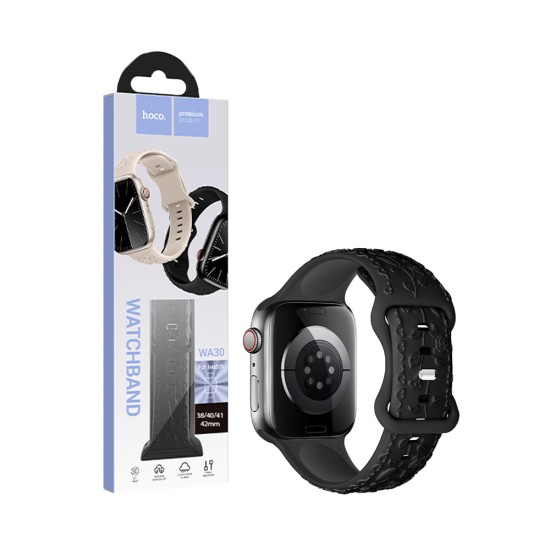 Bracelete de Silicone Hoco WA30 Flexible Series iWatch (42/44/45/49mm) Preto Bracelete de Silicone Hoco WA30 Flexible Series iWatch (42/44/45/49mm) Preto